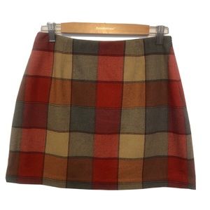 Red Plaid Skirt Sz 6